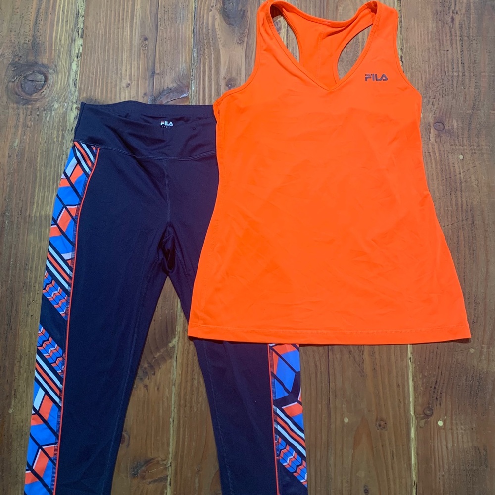 Fila sport workout set: Tank + Capri leggings